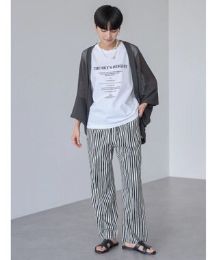 AMERICAN HOLIC ニュアンスメッシュニットカーディガン Charcoal Gray