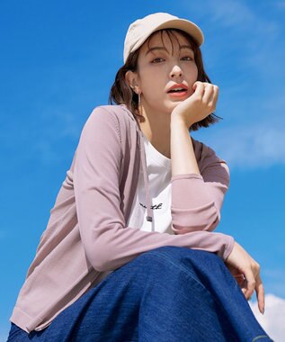 Tiaclasse L 【小倉優子さん着用】【洗える】サマーニットショートパーカー ピンク