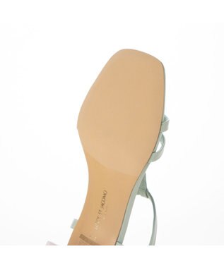 MODE ET JACOMO <MODE ET JACOMO>クリアヒールストラップサンダル グリーン