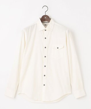 JOSEPH ABBOUD 【キングサイズ・ストレッチ】コーデュロイ シャツ ホワイト系