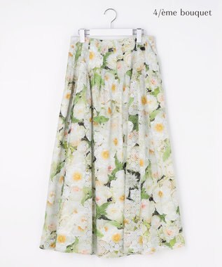 自由区 【カトリエムブーケ】Le bouquet de Laurent ブーケモチーフスカート ブーケ柄