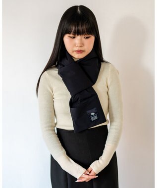 F/ACSION 【ユニセックス/防水・保温・撥水・透湿/洗える】KOMOKAKE　ダウンマフラー BLACK