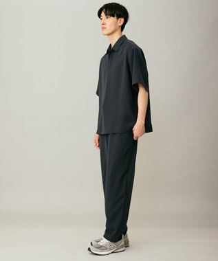 UNFILO MENS ダブルクロス ポロシャツ ブルーグレー