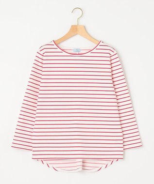 組曲 L プレーティング天竺バックタックボーダー カットソー オールドローズ系1