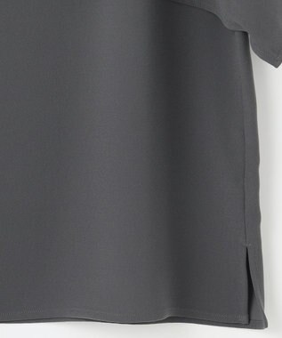 23区 【洗える】ストレッチジョーゼット レイヤー カットソー グレー系