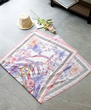 Tiaclasse 花柄大判ガーゼストール
