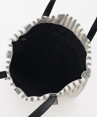 ICB スマートトートバッグ ベージュ系ストライプ