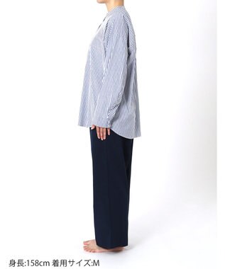 ワコール／睡眠科学 パジャマ 長袖 長ズボン 綿混(本体) ここちよく眠れる 寝返りしやすい レディース YDX509 睡眠科学／ワコール ブルー