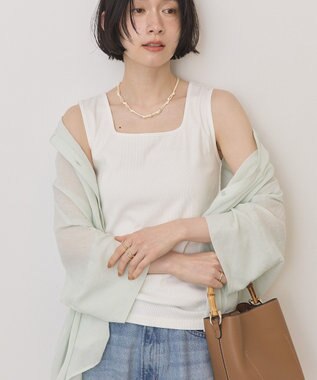 AMERICAN HOLIC スクエアネックリブタンクトップ