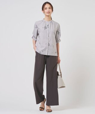 J.PRESS LADIES RELAXION トロ ワイド イージー パンツ ダークブラウン系