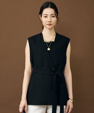 自由区 S リラックスバスケットノーカラー ジレ