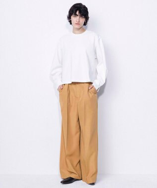 NAVE 【ReNAVE・セットアップ可/撥水加工/防シワ/ウエストゴム】ポリエステルタッサー パンツ キャメル系