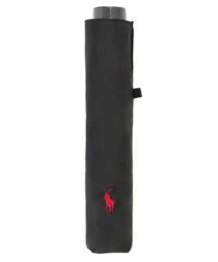 MOONBAT 【軽量/大きめ】POLO RALPH LAUREN 遮光 晴雨兼用 折りたたみ日傘 ワンポイント ポロポニー 60cm ブラック