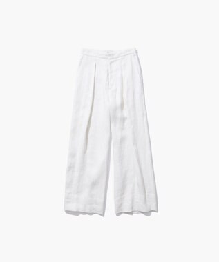 ATON LINEN TWILL | タックイージーパンツ WHITE