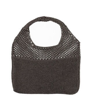 UNBILLION カシュカシュ cachecache / メタリック糸ホーボーバッグ ダークシルバー