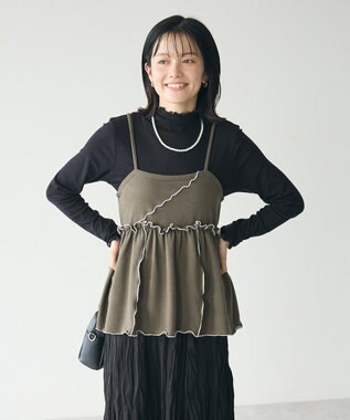 CRAFT STANDARD BOUTIQUE 配色メローキャミトップス