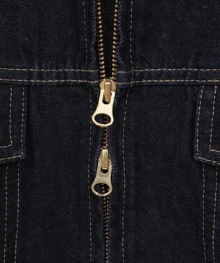 earth music&ecology ショートジップデニムジャケット Indigo