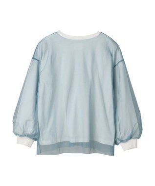 Green Parks チュールドッキングロゴプルオーバー Sax