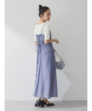 earth music&ecology バックレースアップワンピース