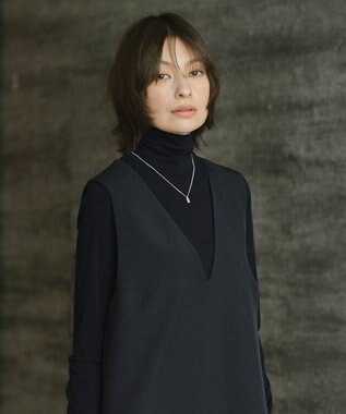 【SILVER925】メレダイヤモンド プレートネックレス