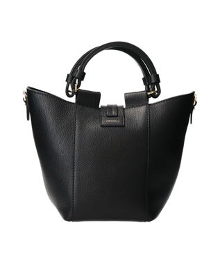 INTER-CHAUSSURES 【LORISTELLA】レザーハンドルハンドバッグ ブラック