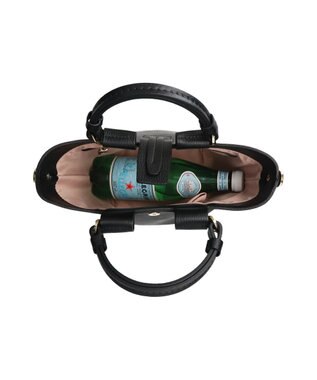 INTER-CHAUSSURES 【LORISTELLA】レザーハンドルハンドバッグ ブラック