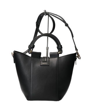 INTER-CHAUSSURES 【LORISTELLA】レザーハンドルハンドバッグ ブラック