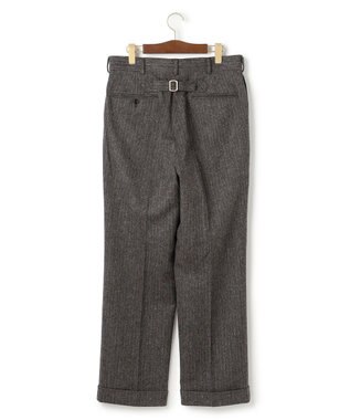 J.PRESS MEN 【J.PRESS ORIGINALS】Lambs Tweed New Piped Stem Slacks / Big Back Belt / Japan Made グレー系1