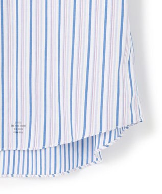 J.PRESS MEN オーガニックコットンダブルチューブマルチストライプシャツ ブルー系1