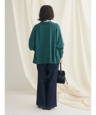 CRAFT STANDARD BOUTIQUE Ｖネックアウトリンキングカーディガン Green