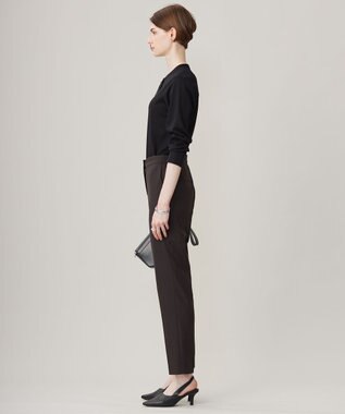 ICB 【洗える】コンパクトモクロディ バンドカラーカットソー［ボールチェーン］ ブラック系