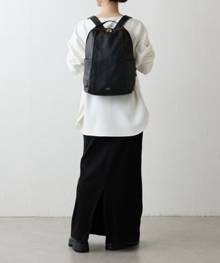 russet ＜背面メッシュ仕様＞レザーリュックサック(CE-1373) Black