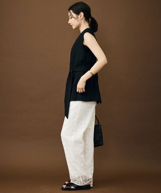 自由区 S リラックスバスケットノーカラー ジレ ブラック