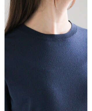 Te chichi プレーンニット(吸湿発熱) ネイビー