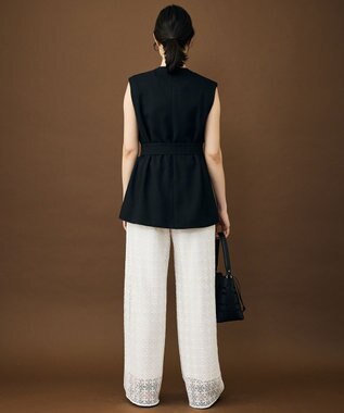 自由区 S リラックスバスケットノーカラー ジレ ブラック