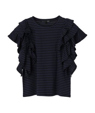 Green Parks ・ＳＵＧＡＲ　ＳＰＯＯＮ　ラッフルレイヤードＴシャツ Navy