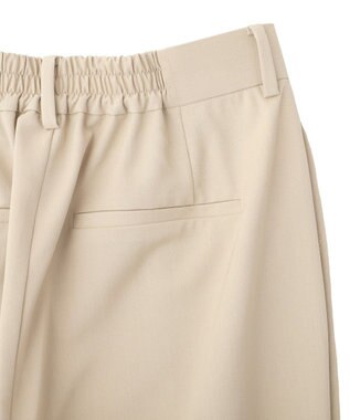 YECCA VECCA サイドラインパイピングストレートパンツ Gray Beige