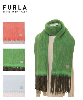 MOONBAT 【WEB限定】FURLA シャギーボリュームマフラー/幅40cm グリーン