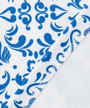 PW CIRCULUS 【吸水速乾 / UV遮蔽率99.5% UVカット / ストレッチ】【WOMEN】DELFT総柄 ロングスリーブモックT ゴルフウェア レディース スカイブルー系5