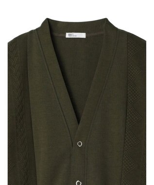 CRAFT STANDARD BOUTIQUE JQカット切り替えカーディガン1 Khaki