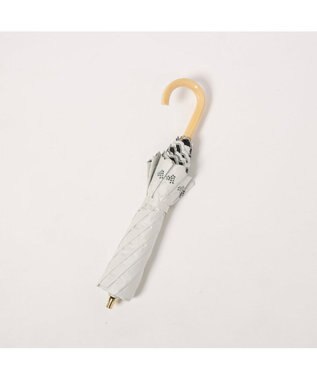 UNBILLION カシュネ cachenez / PUグレースフラワー刺繍トップレス2段折りたたみ傘 ホワイト