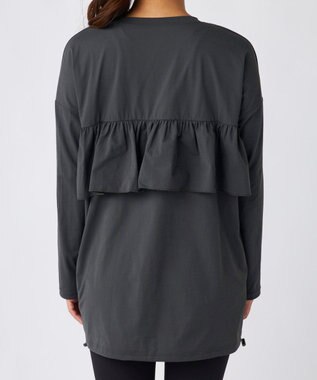 OP／FILA 【Ocean Pacific】バックフリルラッシュガード  レギンスセットウェア チャコールグレー