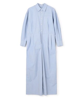 NAVE 【ReNAVE・セットアップ可/洗える/接触冷感/UVケア】コットンポリブロード オールインワン サックスブルー系1