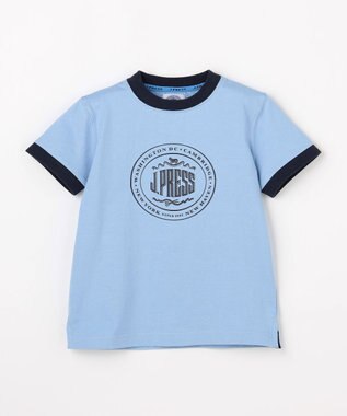 J.PRESS KIDS 【100-130cm】ビックロゴリンガー 半袖Ｔシャツ サックスブルー