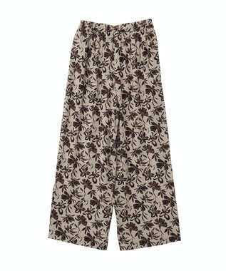 YECCA VECCA アートプリントスリットワイドパンツ Multi