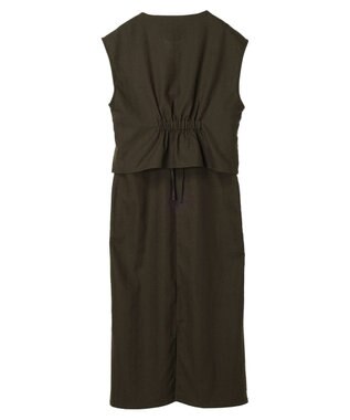 earth music&ecology ＳＥＴ２点ヘリンボーンベスト＋キャミドレ Black