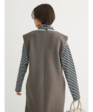 Green Parks ・ＥＬＥＮＣＡＲＥ　ＤＵＥ　ブークレＶネックジャンスカ Charcoal Gray