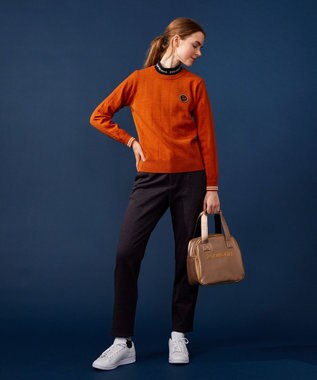 23区GOLF 【WOMEN】【洗える】ストレッチカラー ニット キャメル系