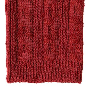 MIKI HOUSE HOT BISCUITS 【80-120cm】ケーブルニット編みレギンス 赤