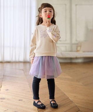 ANY KIDS 袖リボン トレーナー エクリュ